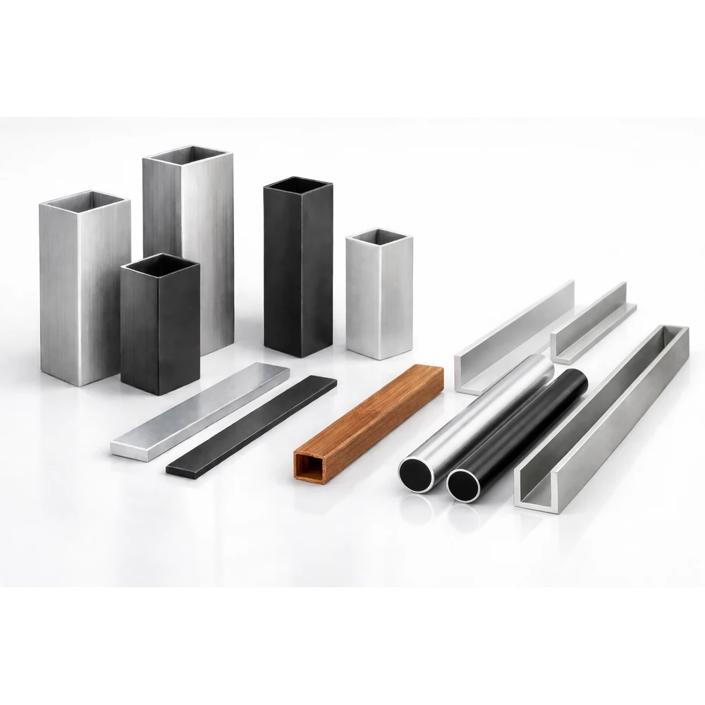 Perfiles de aluminio cortados a medida