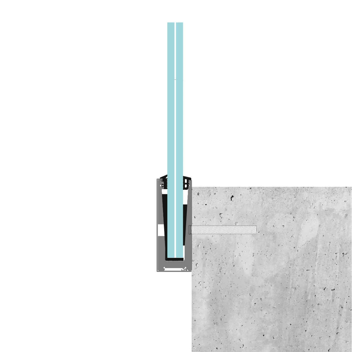 Barandilla de cristal instalación A canto