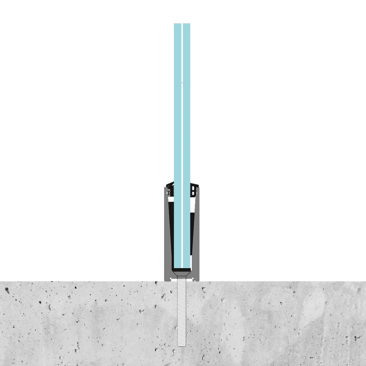 Barandilla de cristal instalación A suelo