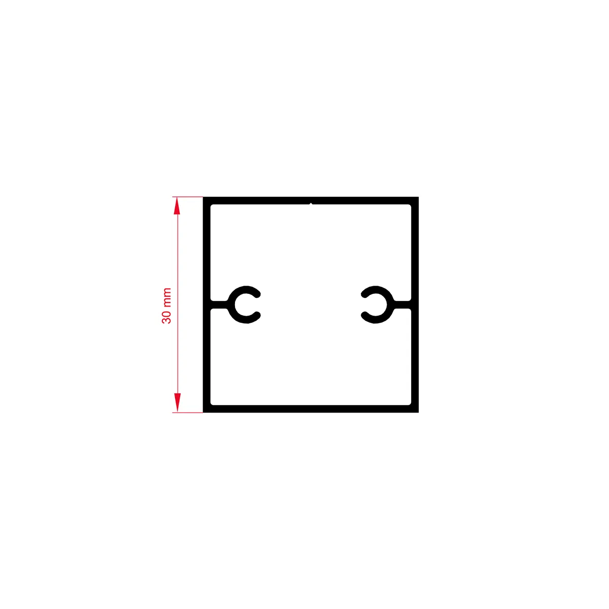 Medidas perfil montante para celosía de aluminio