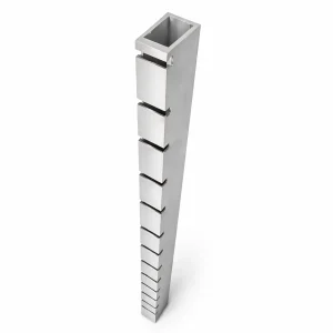 Perfil montante de aluminio para lamas clipadas
