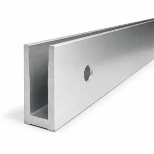 Perfil U a canto de forjado para barandilla de cristal estilo minimalista. Sistema Infinity Glass Rail