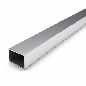 Perfil rectangular de aluminio extruido, sección hueca, para estructuras y carpintería metálica