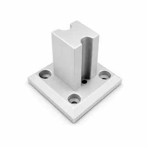 Soporte pie sencillo 30x30 mm acabado color blanco