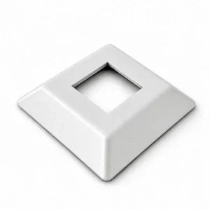 Tapa embellecedora blanca para pie cuadrado 30x30 mm de aluminio