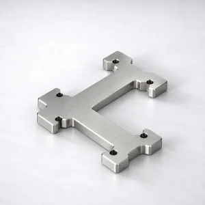 Escuadra fija de aluminio para unión a 90º de perfiles U de barandilla de cristal